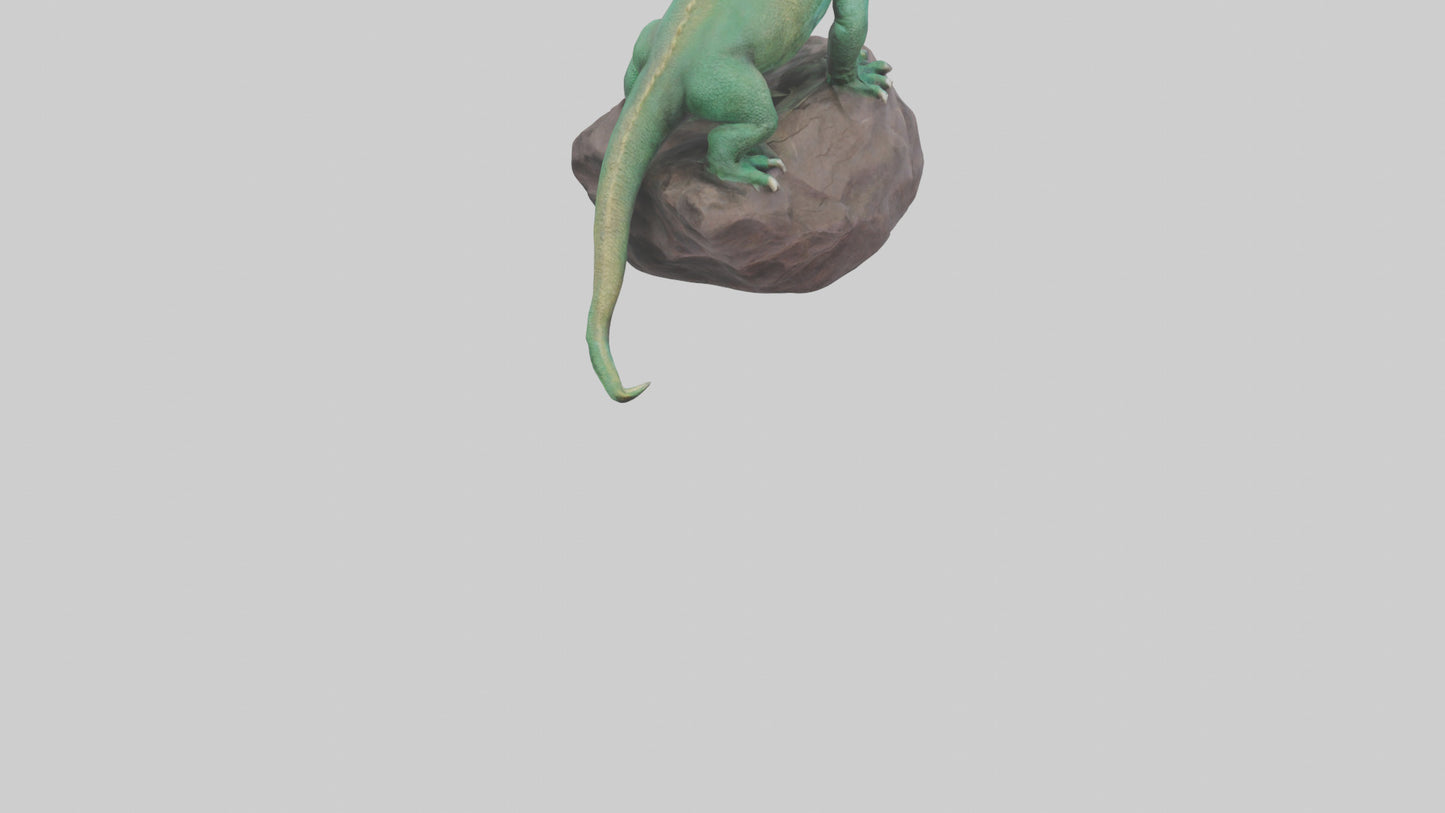 3D model Komodo Dragon statue model VR / AR / low-poly