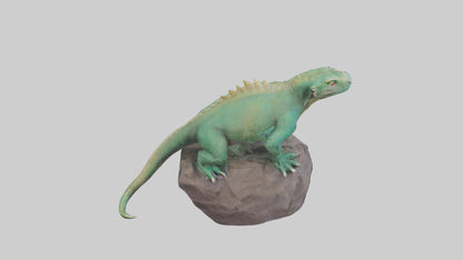 3D model Komodo Dragon statue model VR / AR / low-poly