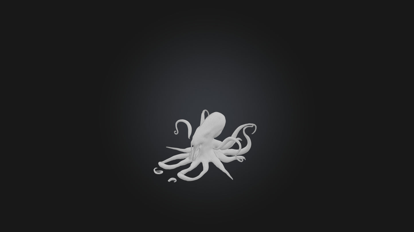 3D model Kraken VR / AR / low-poly