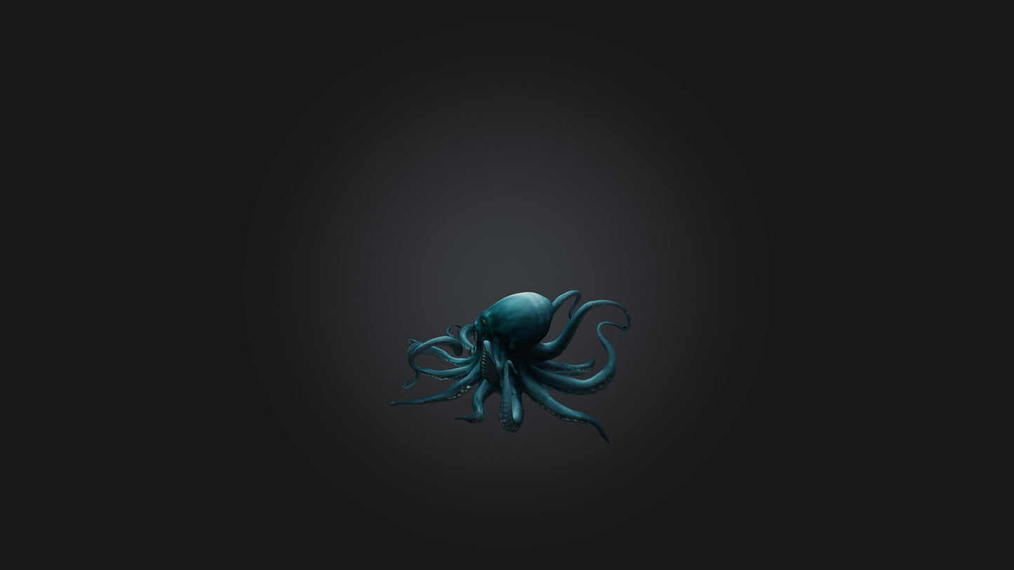 3D model Kraken VR / AR / low-poly