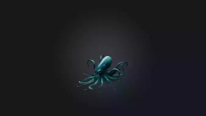 3D model Kraken VR / AR / low-poly