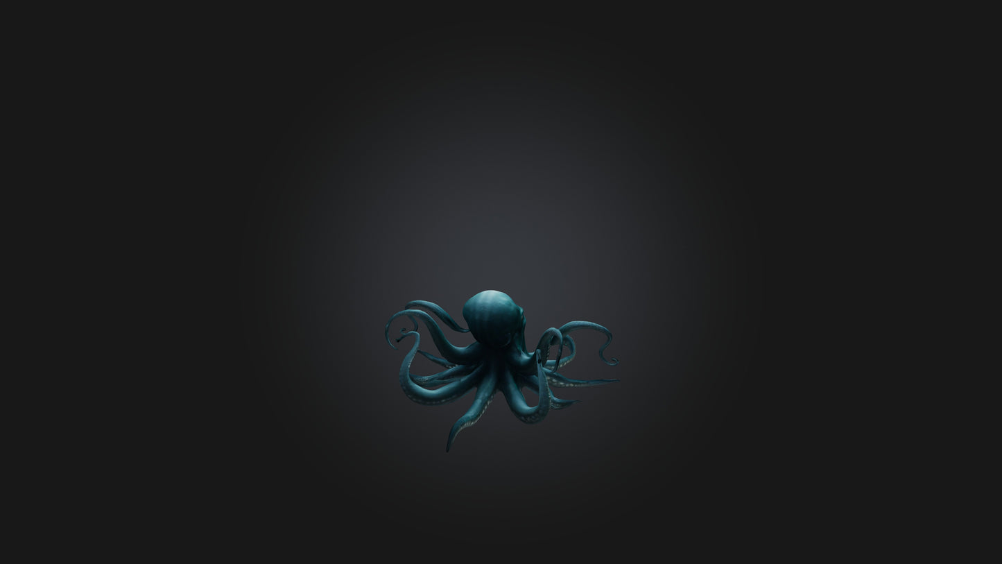 3D model Kraken VR / AR / low-poly