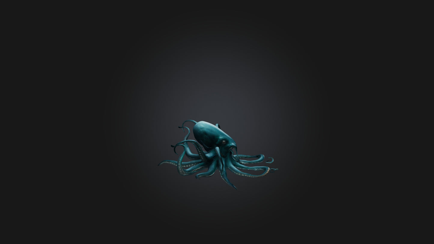 3D model Kraken VR / AR / low-poly