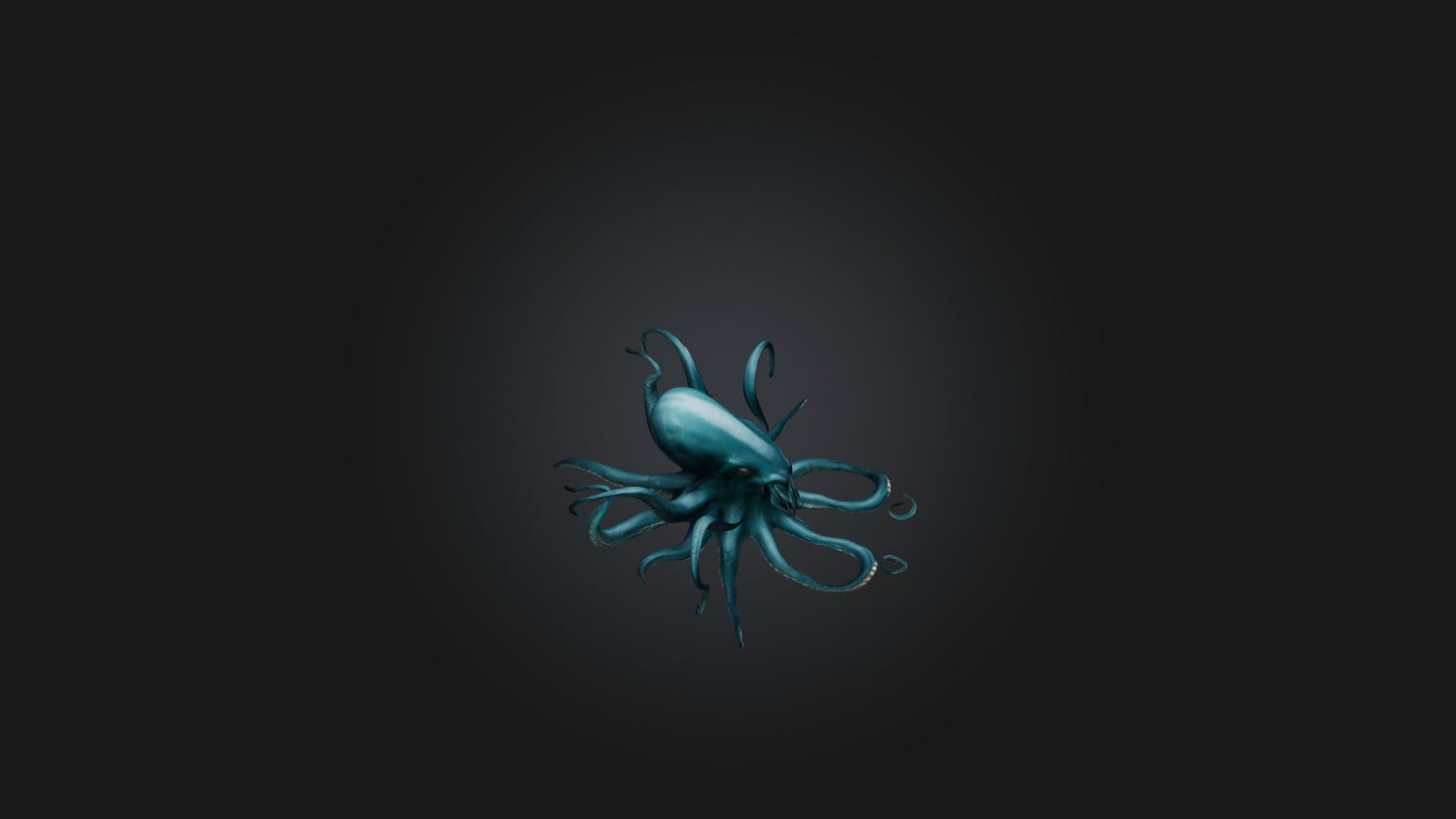 3D model Kraken VR / AR / low-poly