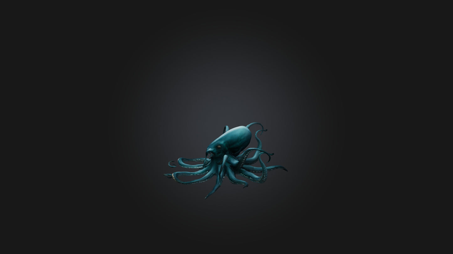 3D model Kraken VR / AR / low-poly