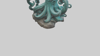 3D model Kraken statue model VR / AR / low-poly