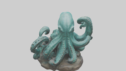 3D model Kraken statue model VR / AR / low-poly