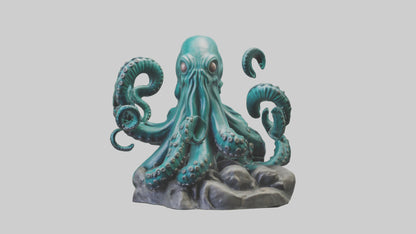 3D model Kraken statue model VR / AR / low-poly