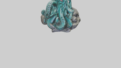 3D model Kraken statue model VR / AR / low-poly