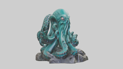 3D model Kraken statue model VR / AR / low-poly