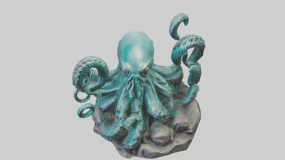 3D model Kraken statue model VR / AR / low-poly