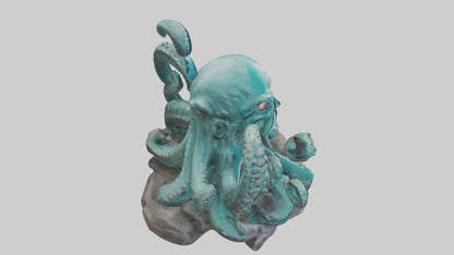 3D model Kraken statue model VR / AR / low-poly