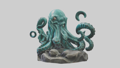 3D model Kraken statue model VR / AR / low-poly