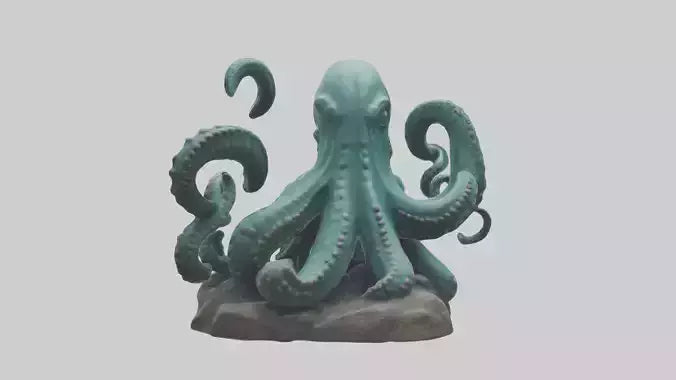 3D model Kraken statue model VR / AR / low-poly