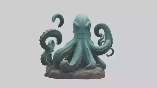 3D model Kraken statue model VR / AR / low-poly