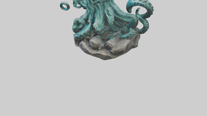 3D model Kraken statue model VR / AR / low-poly