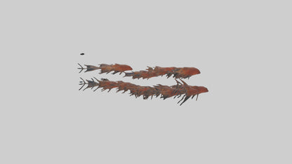 3D model Krill swimming in swarm model VR / AR / low-poly
