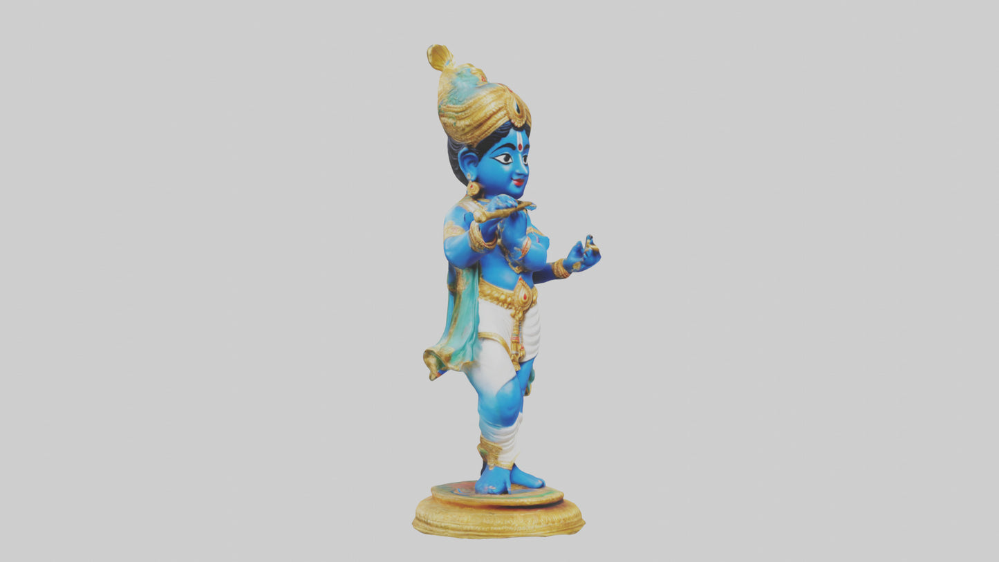 3D model Krishna statue model VR / AR / low-poly