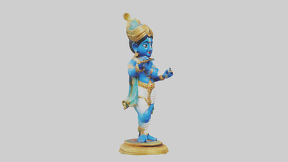 3D model Krishna statue model VR / AR / low-poly