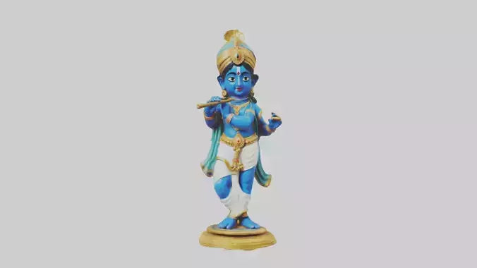 3D model Krishna statue model VR / AR / low-poly