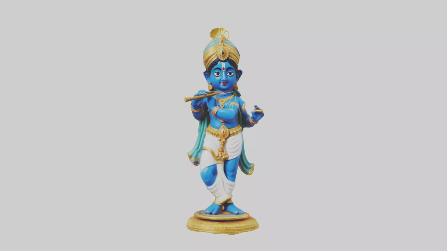 3D model Krishna statue model VR / AR / low-poly