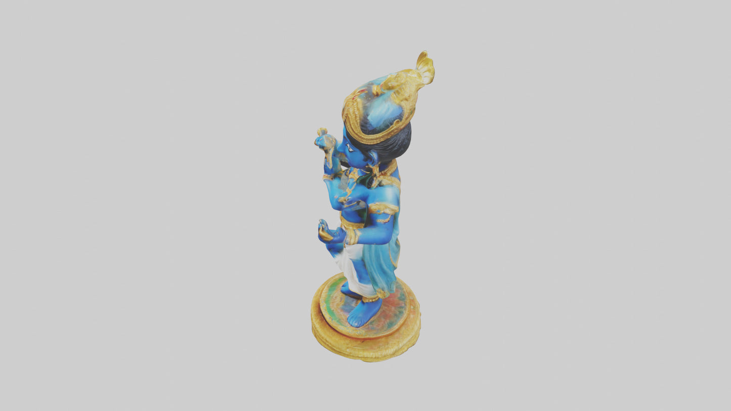 3D model Krishna statue model VR / AR / low-poly