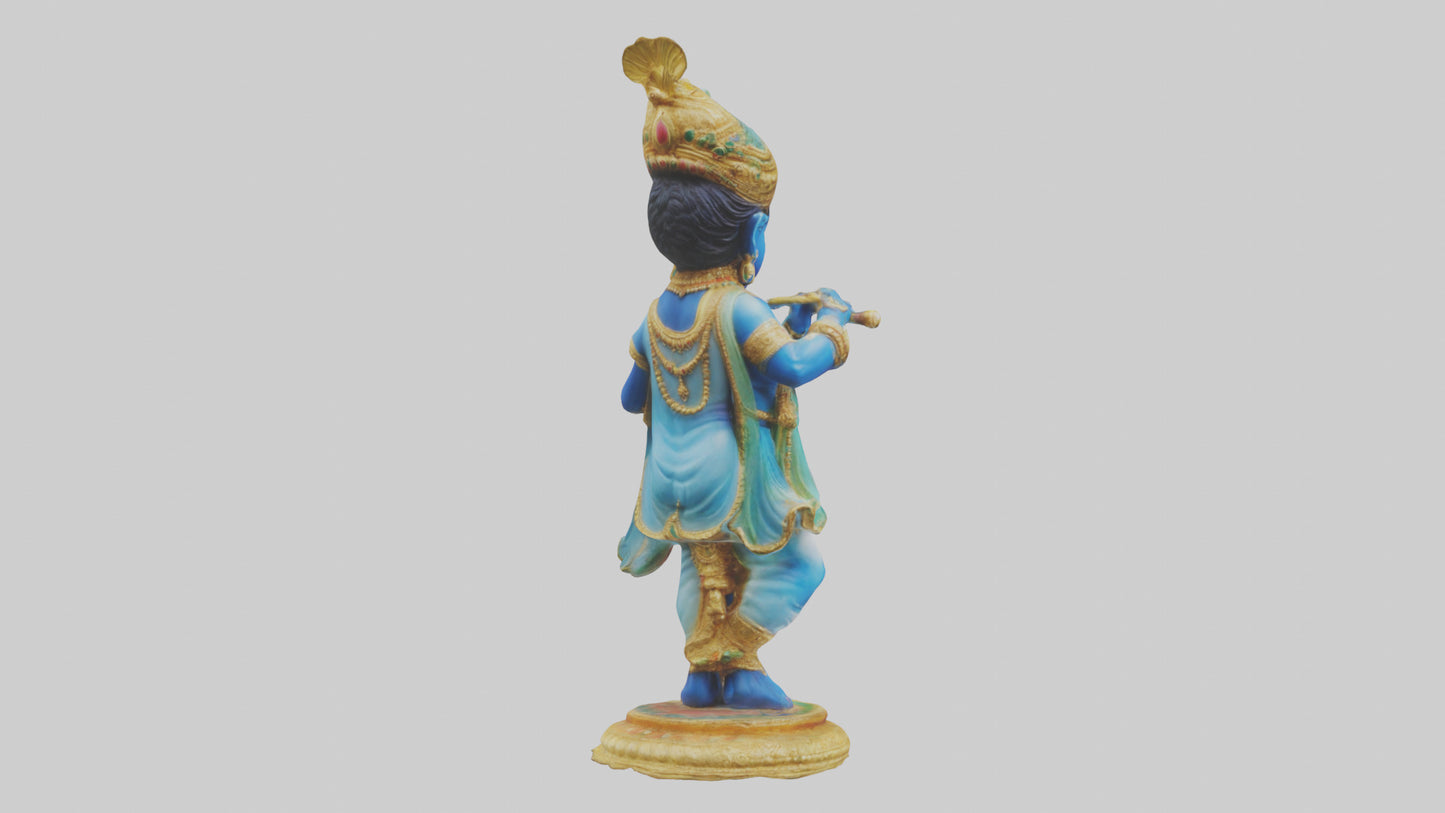 3D model Krishna statue model VR / AR / low-poly