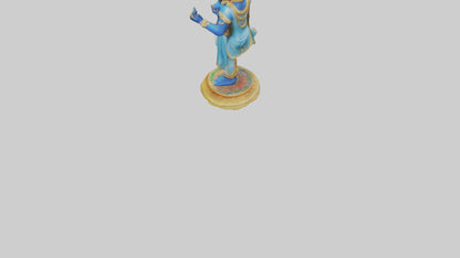 3D model Krishna statue model VR / AR / low-poly
