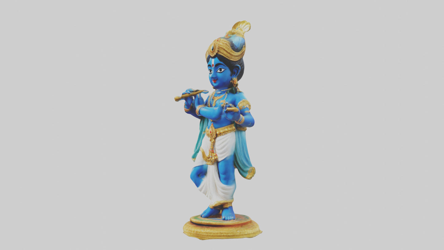 3D model Krishna statue model VR / AR / low-poly