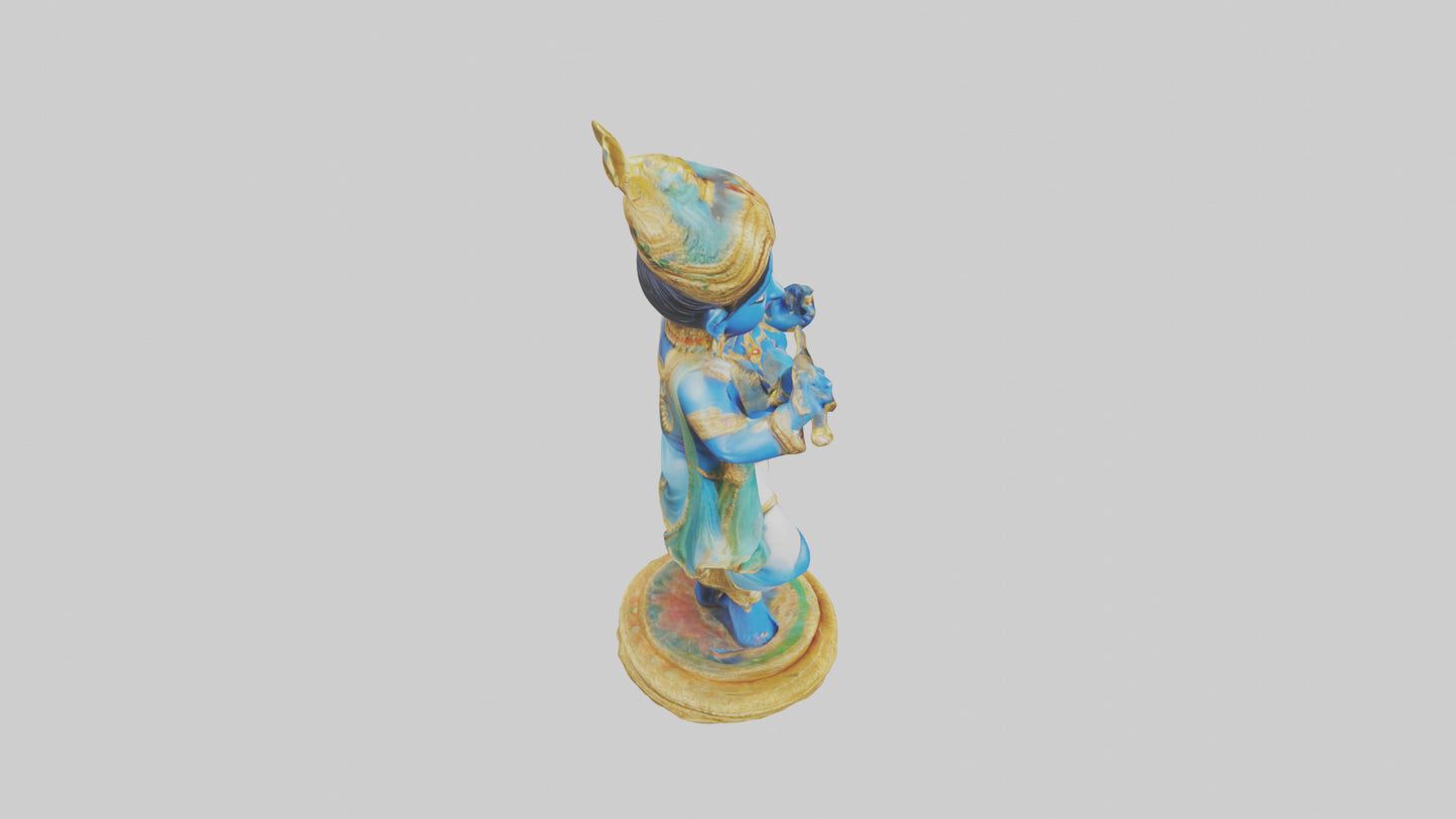 3D model Krishna statue model VR / AR / low-poly