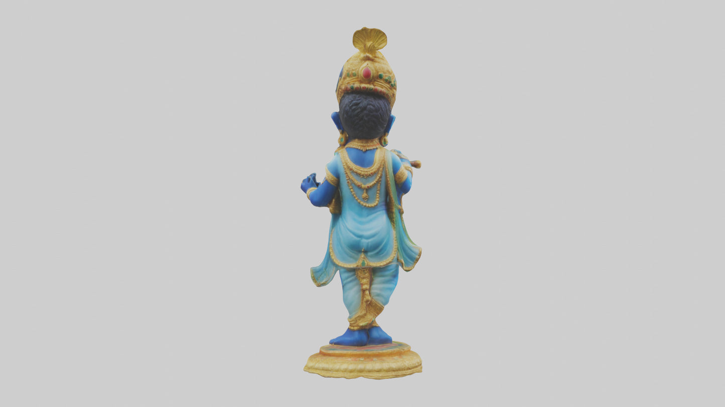 3D model Krishna statue model VR / AR / low-poly