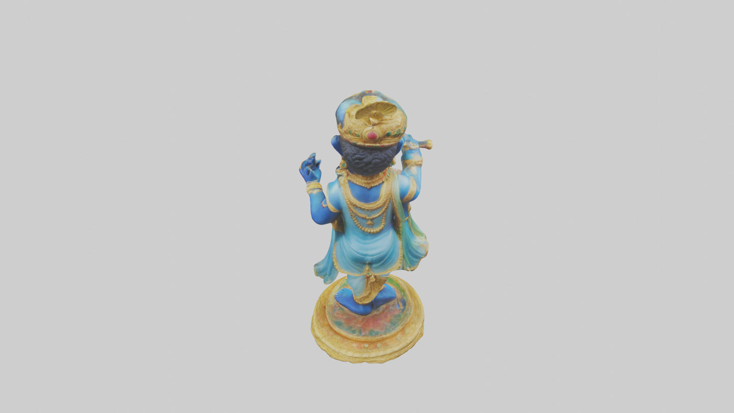 3D model Krishna statue model VR / AR / low-poly