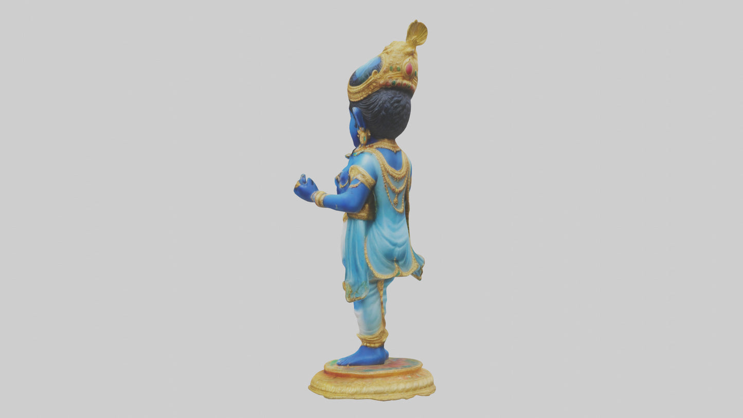 3D model Krishna statue model VR / AR / low-poly