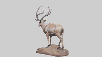 3D model Kudu statue model VR / AR / low-poly