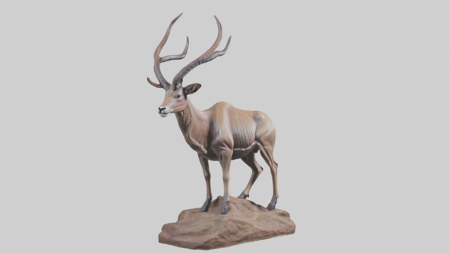 3D model Kudu statue model VR / AR / low-poly