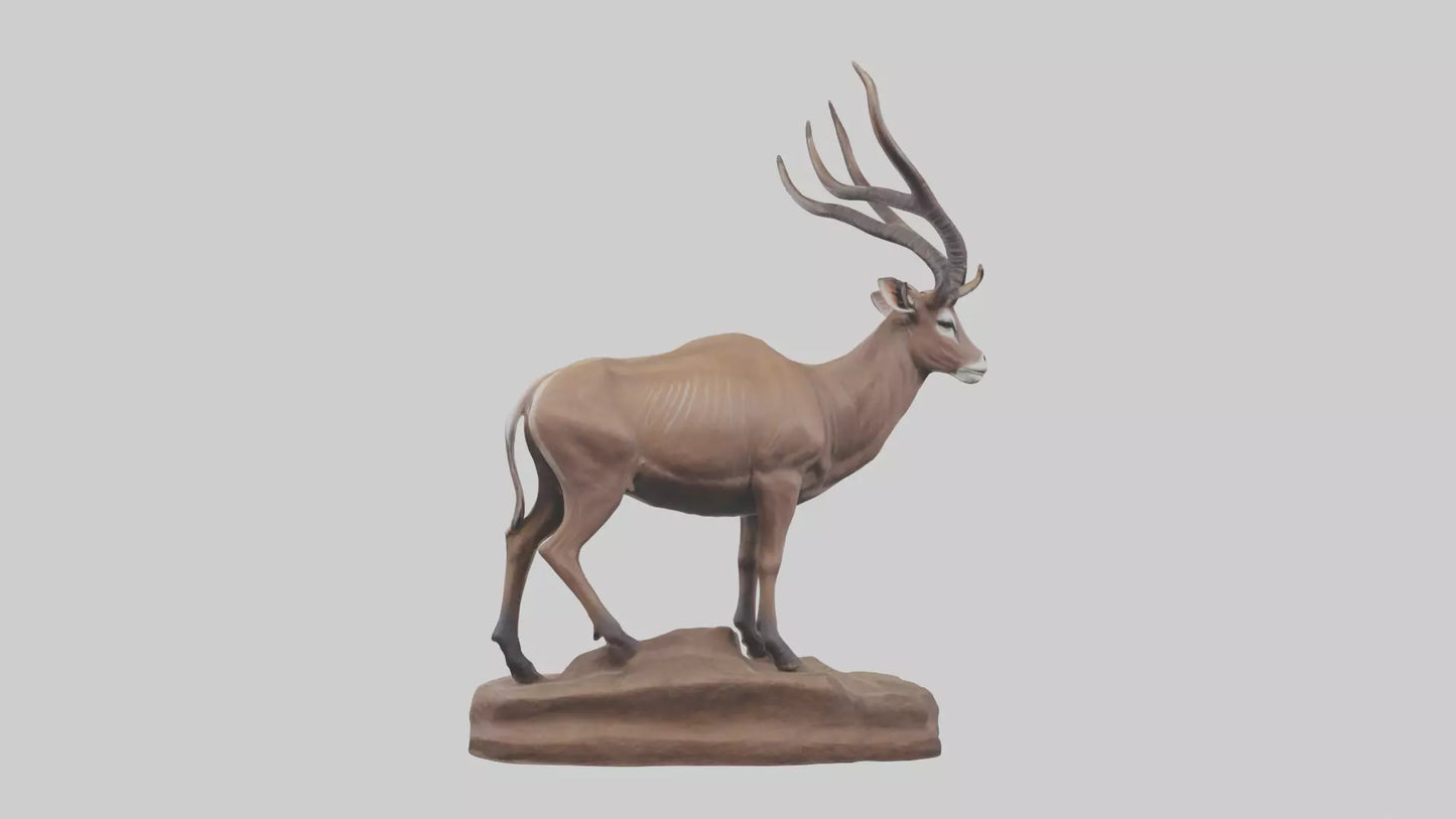 3D model Kudu statue model VR / AR / low-poly