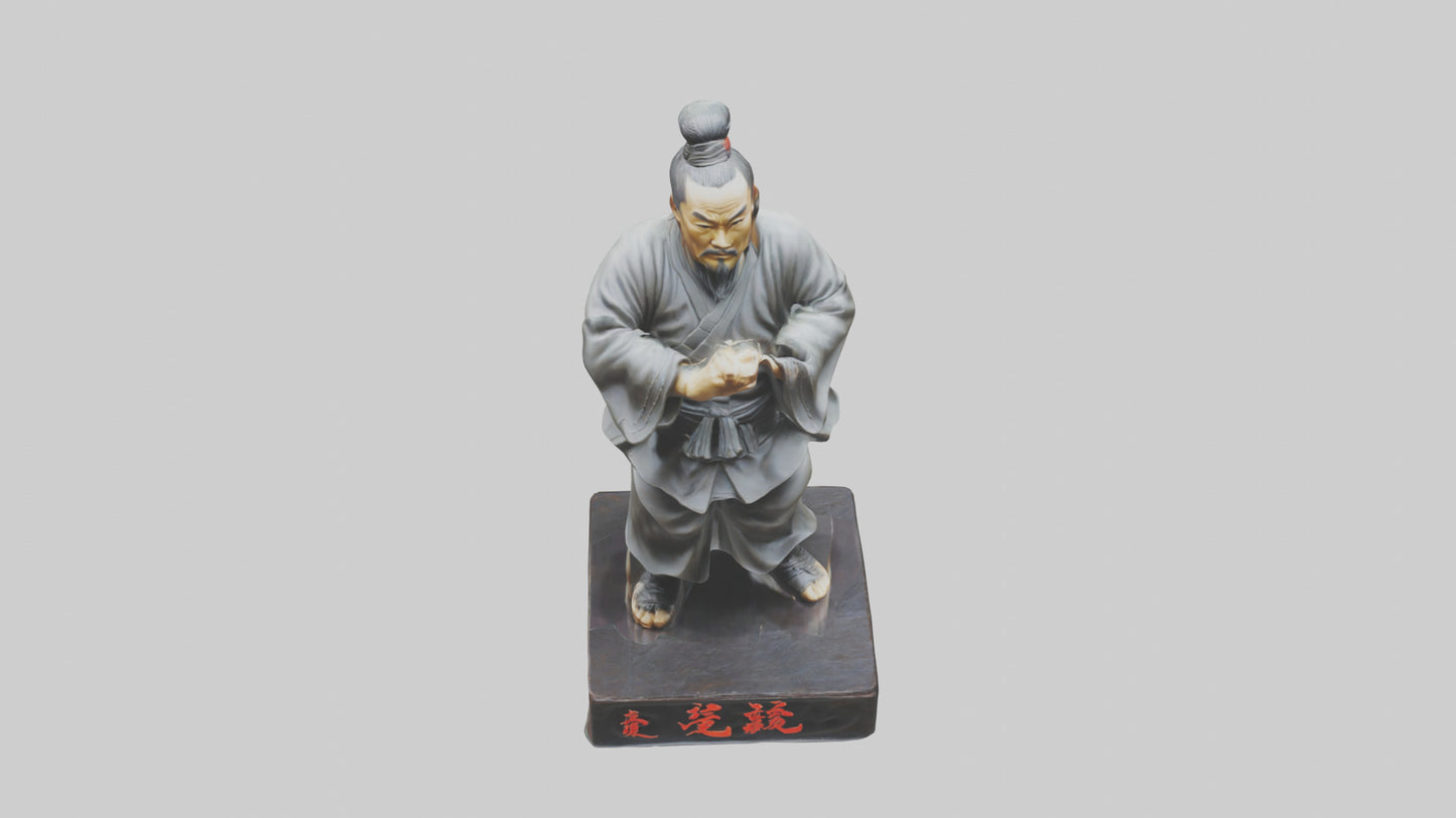3D model Kung Fu Master statue model VR / AR / low-poly