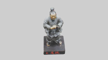 3D model Kung Fu Master statue model VR / AR / low-poly