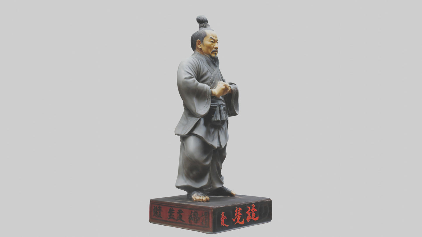 3D model Kung Fu Master statue model VR / AR / low-poly