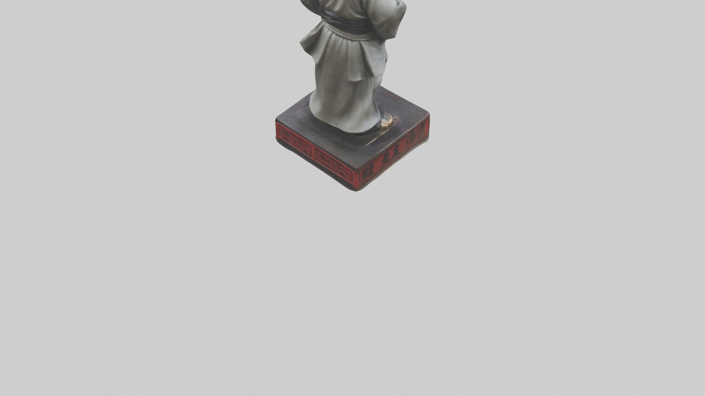 3D model Kung Fu Master statue model VR / AR / low-poly