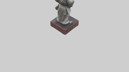 3D model Kung Fu Master statue model VR / AR / low-poly