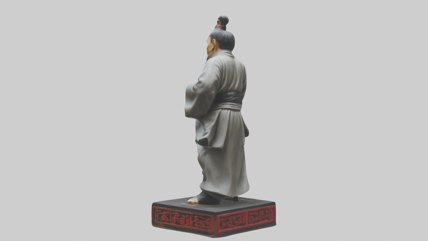 3D model Kung Fu Master statue model VR / AR / low-poly