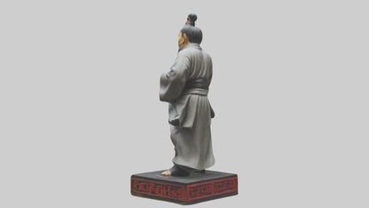 3D model Kung Fu Master statue model VR / AR / low-poly