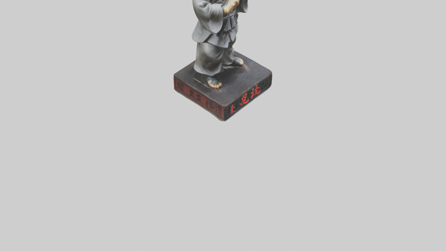 3D model Kung Fu Master statue model VR / AR / low-poly