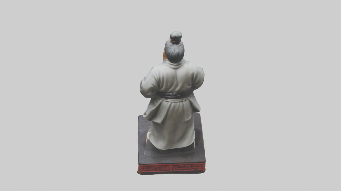 3D model Kung Fu Master statue model VR / AR / low-poly
