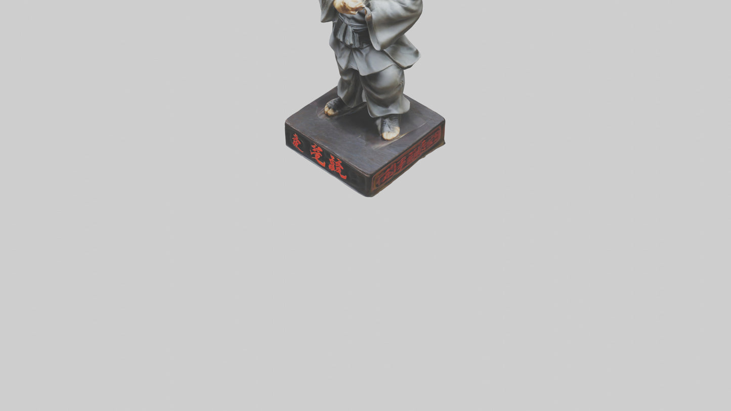 3D model Kung Fu Master statue model VR / AR / low-poly