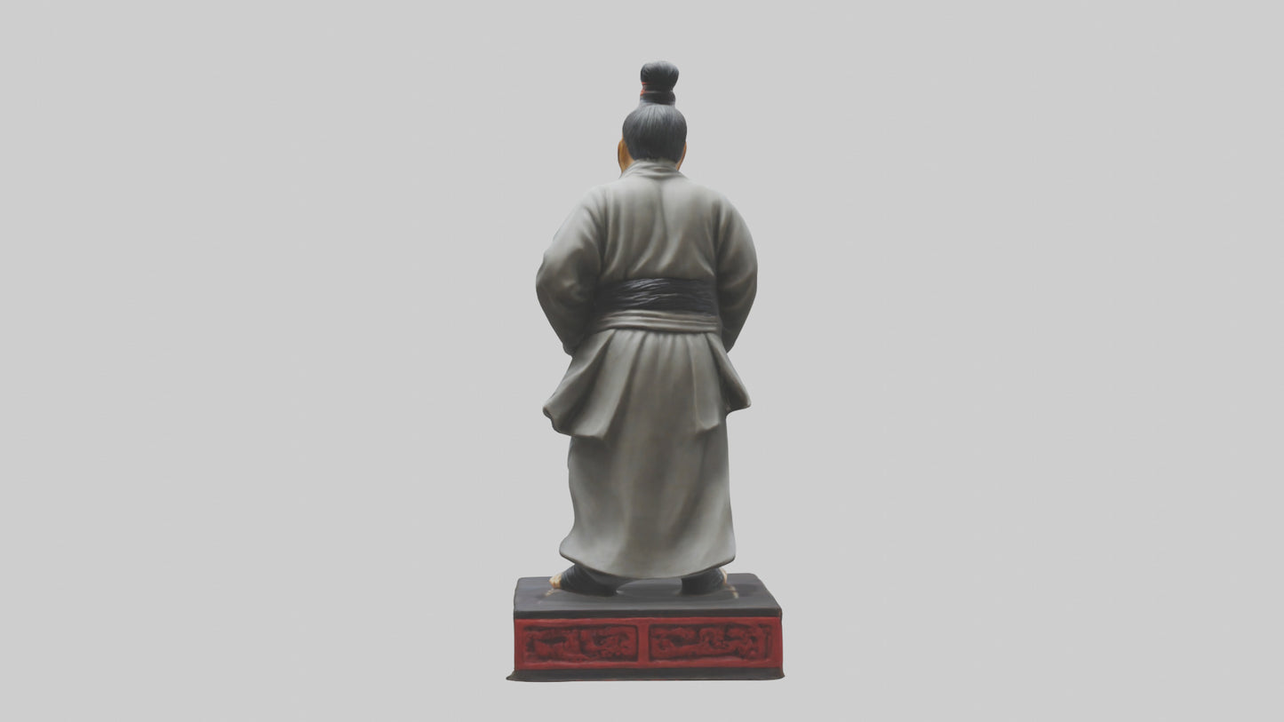 3D model Kung Fu Master statue model VR / AR / low-poly