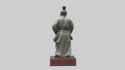 3D model Kung Fu Master statue model VR / AR / low-poly