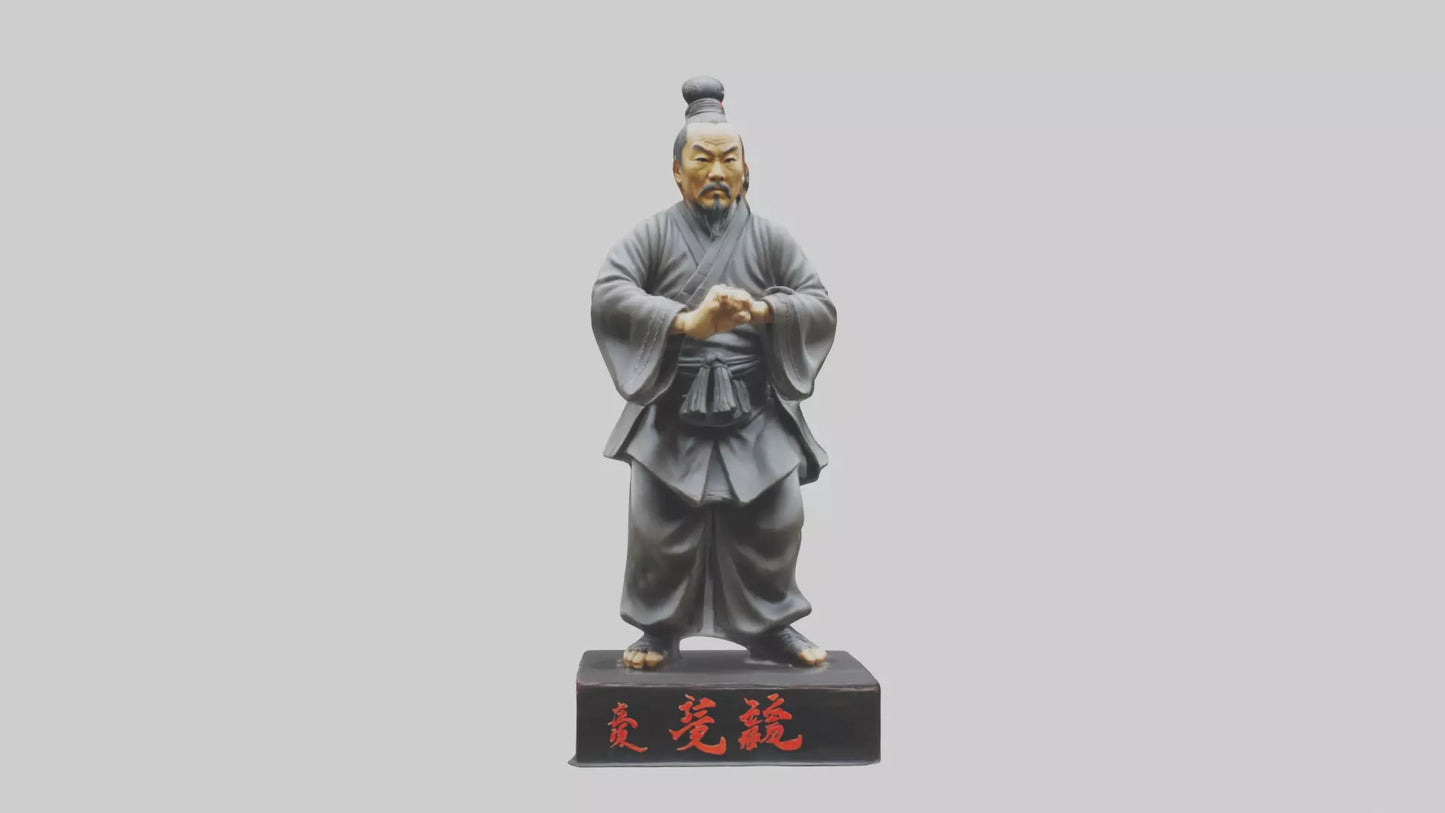 3D model Kung Fu Master statue model VR / AR / low-poly