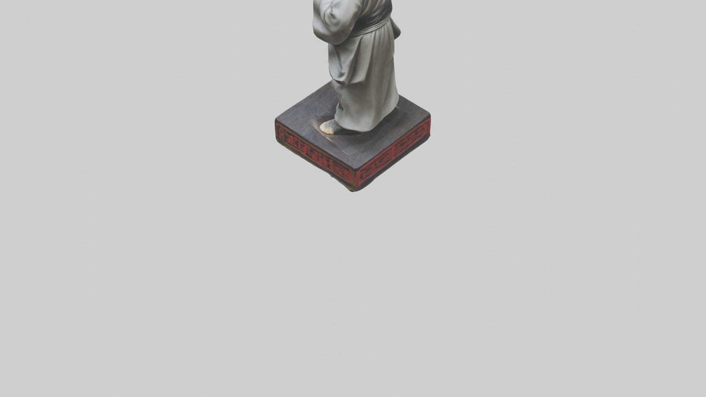 3D model Kung Fu Master statue model VR / AR / low-poly